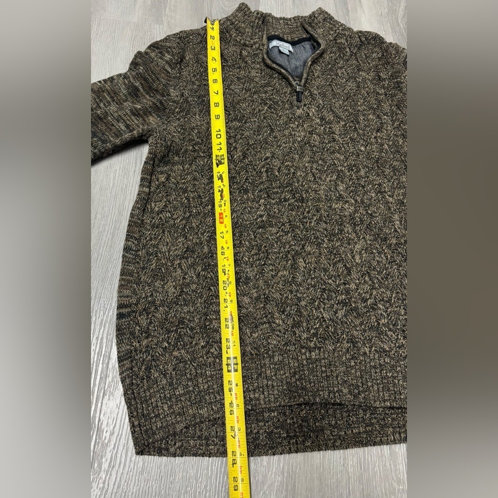 Method Sweater Cotton Blend Knit Quarter Zip Pull Over Mock Men’s Size Large - Picture 4 of 6